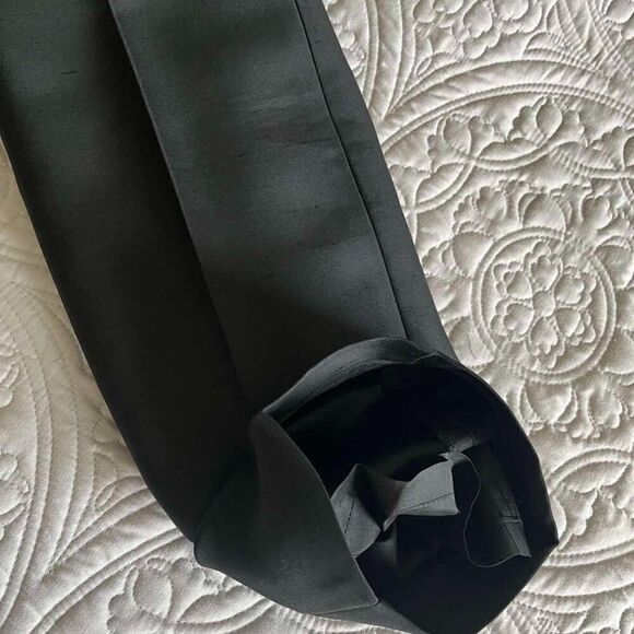Ann Taylor straight trousers made of 100% silk lined with side zipper Size 2 - Picture 4 of 11